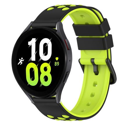 22mm Two-Color Silicone Watch Band, For Samsung Galaxy Watch5 Pro 45mm, For Samsung Galaxy Watch4 44mm