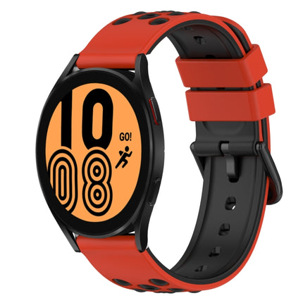 22mm Two-Color Silicone Watch Band, For Samsung Galaxy Watch5 Pro 45mm, For Samsung Galaxy Watch4 44mm