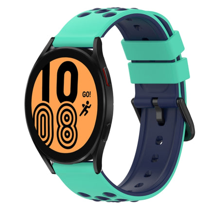 22mm Two-Color Silicone Watch Band, For Samsung Galaxy Watch5 Pro 45mm, For Samsung Galaxy Watch4 44mm