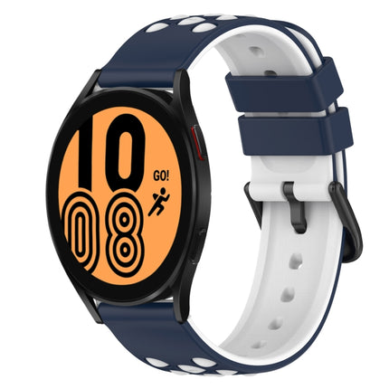 22mm Two-Color Silicone Watch Band, For Samsung Galaxy Watch5 Pro 45mm, For Samsung Galaxy Watch4 44mm