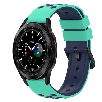 22mm Two-Color Silicone Watch Band, For Samsung  Galaxy Watch4 Classic 46mm, For Samsung Galaxy Watch Active2 40mm