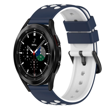 22mm Two-Color Silicone Watch Band, For Samsung  Galaxy Watch4 Classic 46mm, For Samsung Galaxy Watch Active2 40mm