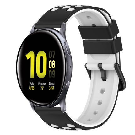 22mm Two-Color Silicone Watch Band, For Samsung Galaxy Watch Active2 44mm, For Samsung Galaxy Watch 42mm