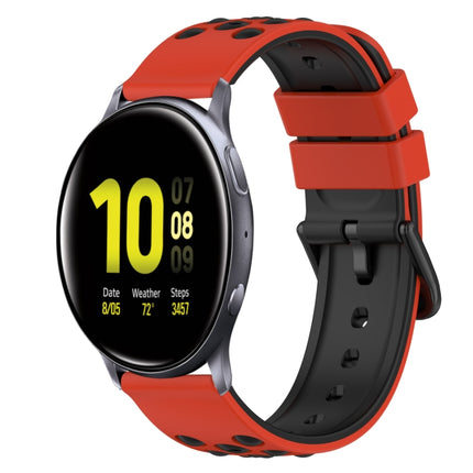 22mm Two-Color Silicone Watch Band, For Samsung Galaxy Watch Active2 44mm, For Samsung Galaxy Watch 42mm