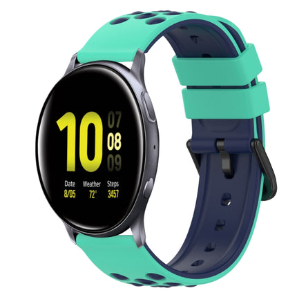 22mm Two-Color Silicone Watch Band, For Samsung Galaxy Watch Active2 44mm, For Samsung Galaxy Watch 42mm
