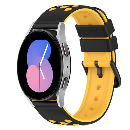22mm Two-Color Silicone Watch Band, For Samsung Galaxy Watch Active2 44mm, For Samsung Galaxy Watch 42mm