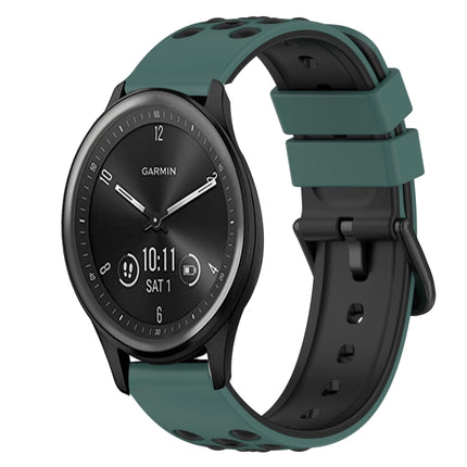 22mm Two-Color Silicone Watch Band, For Garmin Vivomove Sport, For Garmin Venu 2 Plus