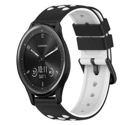 22mm Two-Color Silicone Watch Band, For Garmin Vivomove Sport, For Garmin Venu 2 Plus