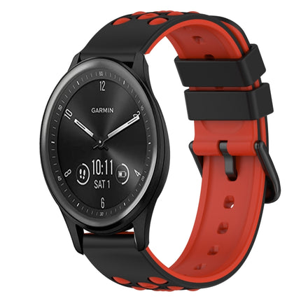 22mm Two-Color Silicone Watch Band, For Garmin Vivomove Sport, For Garmin Venu 2 Plus