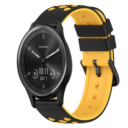 22mm Two-Color Silicone Watch Band, For Garmin Vivomove Sport, For Garmin Venu 2 Plus