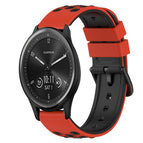 For Garmin Vivomove Sport / Black+Lime Green