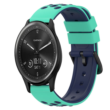 22mm Two-Color Silicone Watch Band, For Garmin Vivomove Sport, For Garmin Venu 2 Plus