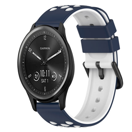 22mm Two-Color Silicone Watch Band, For Garmin Vivomove Sport, For Garmin Venu 2 Plus