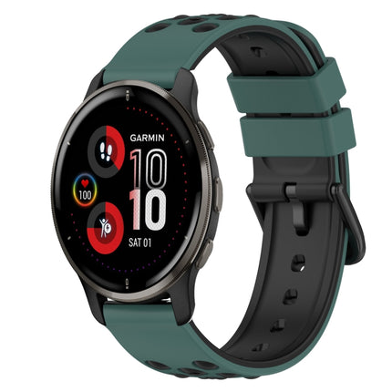 22mm Two-Color Silicone Watch Band, For Garmin Vivomove Sport, For Garmin Venu 2 Plus