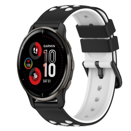 22mm Two-Color Silicone Watch Band, For Garmin Vivomove Sport, For Garmin Venu 2 Plus