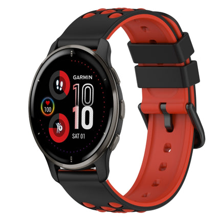 22mm Two-Color Silicone Watch Band, For Garmin Vivomove Sport, For Garmin Venu 2 Plus