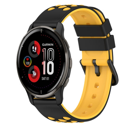 22mm Two-Color Silicone Watch Band, For Garmin Vivomove Sport, For Garmin Venu 2 Plus