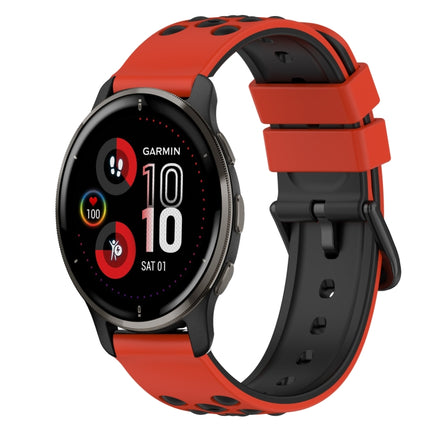 22mm Two-Color Silicone Watch Band, For Garmin Vivomove Sport, For Garmin Venu 2 Plus