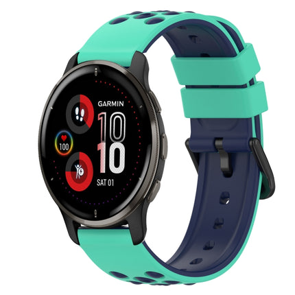 22mm Two-Color Silicone Watch Band, For Garmin Vivomove Sport, For Garmin Venu 2 Plus