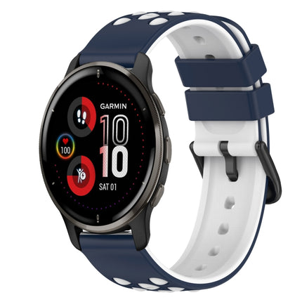22mm Two-Color Silicone Watch Band, For Garmin Vivomove Sport, For Garmin Venu 2 Plus