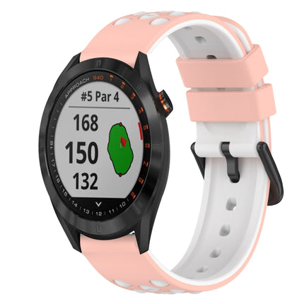 22mm Two-Color Silicone Watch Band, For Garmin Approach S40, For Garmin Forerunner 158