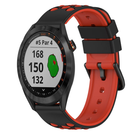 22mm Two-Color Silicone Watch Band, For Garmin Approach S40, For Garmin Forerunner 158