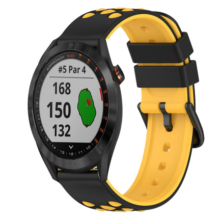 22mm Two-Color Silicone Watch Band, For Garmin Approach S40, For Garmin Forerunner 158