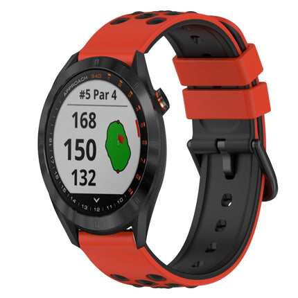 22mm Two-Color Silicone Watch Band, For Garmin Approach S40, For Garmin Forerunner 158