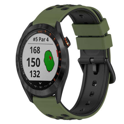 22mm Two-Color Silicone Watch Band, For Garmin Approach S40, For Garmin Forerunner 158