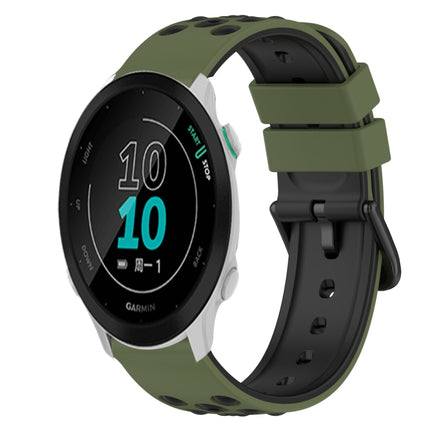 22mm Two-Color Silicone Watch Band, For Garmin Approach S40, For Garmin Forerunner 158