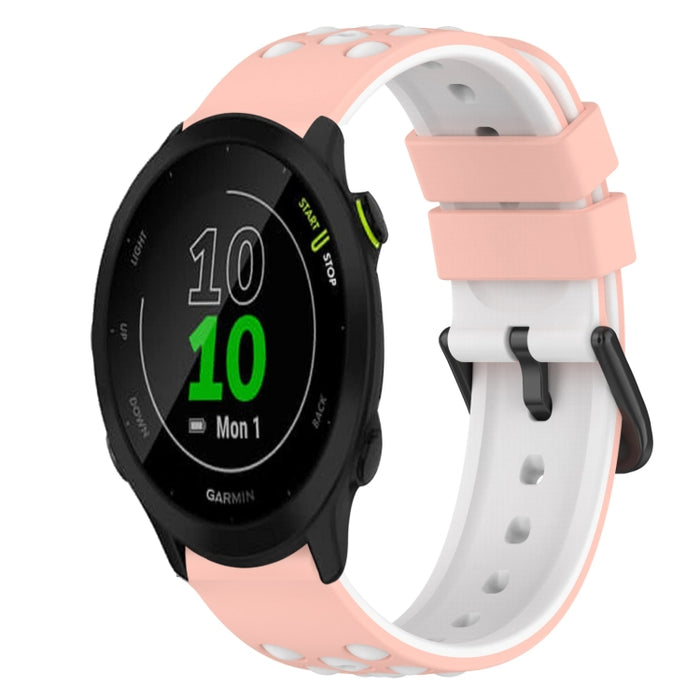 22mm Two-Color Silicone Watch Band, For Garmin Forerunner 55, For Garmin Venu