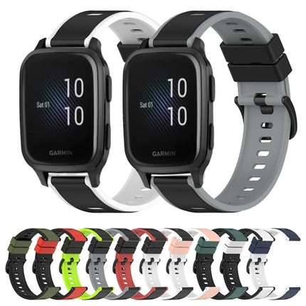 22mm Two-Color Silicone Watch Band, For Garmin Venu SQ, For Garmin Garminmove Luxe