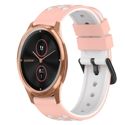 22mm Two-Color Silicone Watch Band, For Garmin Venu SQ, For Garmin Garminmove Luxe