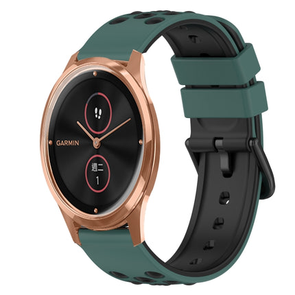 22mm Two-Color Silicone Watch Band, For Garmin Venu SQ, For Garmin Garminmove Luxe