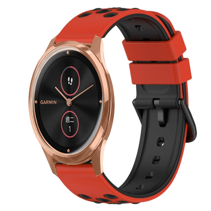22mm Two-Color Silicone Watch Band, For Garmin Venu SQ, For Garmin Garminmove Luxe