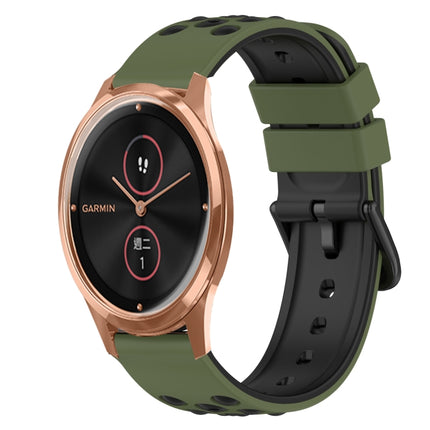 22mm Two-Color Silicone Watch Band, For Garmin Venu SQ, For Garmin Garminmove Luxe