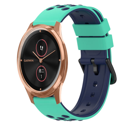 22mm Two-Color Silicone Watch Band, For Garmin Venu SQ, For Garmin Garminmove Luxe