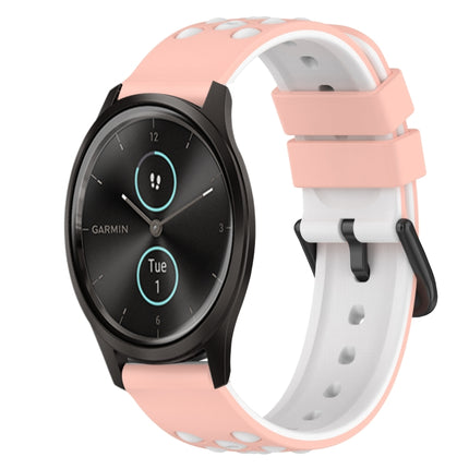 22mm Two-Color Silicone Watch Band, For Garmin Garminmove Style, For Garmin Forerunner 645 Music