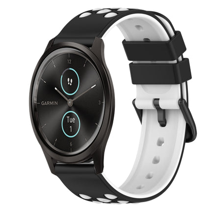 22mm Two-Color Silicone Watch Band, For Garmin Garminmove Style, For Garmin Forerunner 645 Music