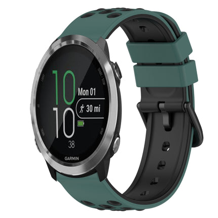 22mm Two-Color Silicone Watch Band, For Garmin Garminmove Style, For Garmin Forerunner 645 Music