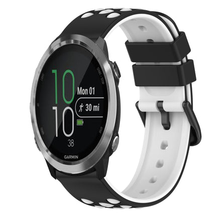 22mm Two-Color Silicone Watch Band, For Garmin Garminmove Style, For Garmin Forerunner 645 Music