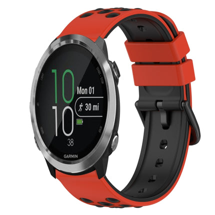 22mm Two-Color Silicone Watch Band, For Garmin Garminmove Style, For Garmin Forerunner 645 Music