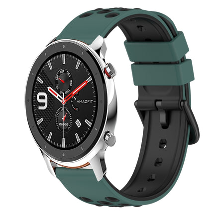 22mm Two-Color Silicone Watch Band, For Amazfit GTS, For Amazfit GTR 42mm