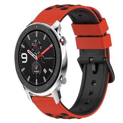22mm Two-Color Silicone Watch Band, For Amazfit GTS, For Amazfit GTR 42mm