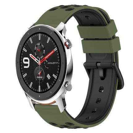 22mm Two-Color Silicone Watch Band, For Amazfit GTS, For Amazfit GTR 42mm