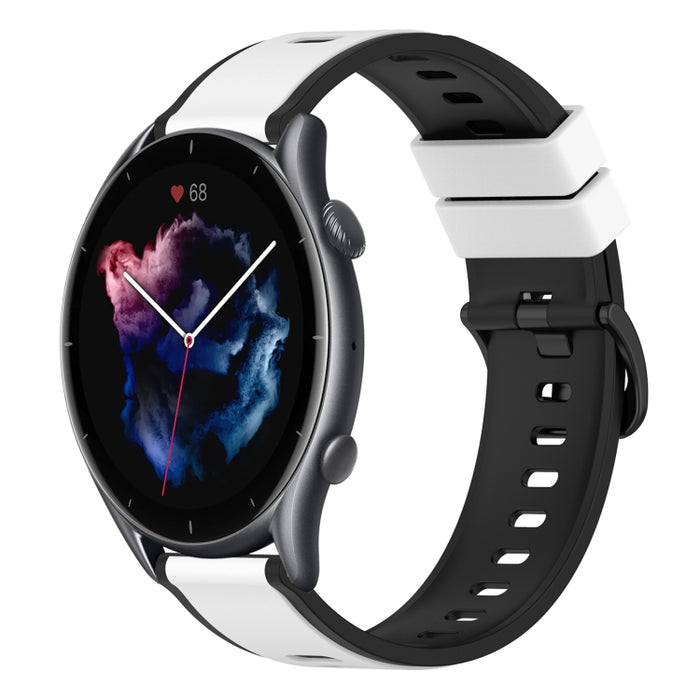 22mm Two-Color Silicone Watch Band, For Amazfit GTR 3, For Amazfit GTR 3 Pro
