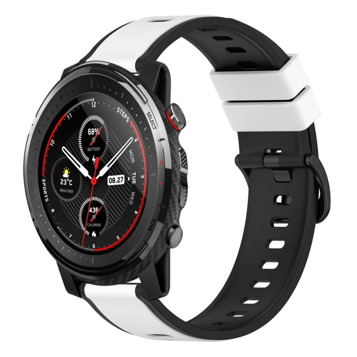 22mm Two-Color Silicone Watch Band, For Amazfit 3, For Amazfit GTR 47mm