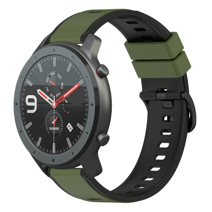 22mm Two-Color Silicone Watch Band, For Amazfit 3, For Amazfit GTR 47mm