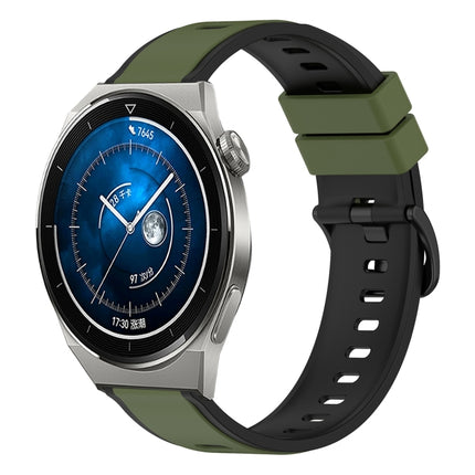 22mm Two-Color Silicone Watch Band, For Huawei Watch GT3 Pro 46mm, For Huawei Watch GT3 46mm