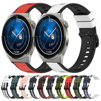 22mm Two-Color Silicone Watch Band, For Huawei Watch GT3 Pro 46mm, For Huawei Watch GT3 46mm